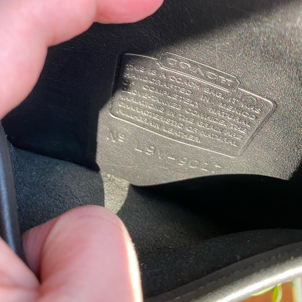 Vintage ‘99 COACH Abbie Black Leather Crossbody Bag Style No L9V-9017 - Picture 9 of 16